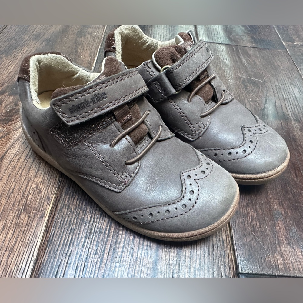 Start Rite Brown Leather Kids Dress Shoes